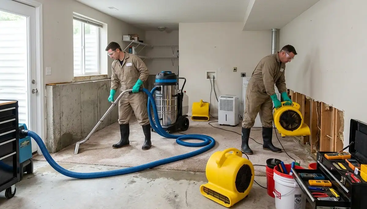 Basement flood cleanup in Eugene, OR by water damage restoration specialists