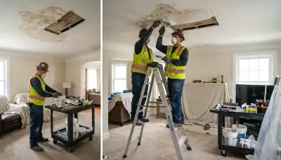 Ceiling water damage repair in Eugene, OR for homes with leak stains and restoration service