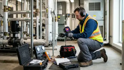 Leak detection technician inspecting a Eugene, OR home for hidden water damage and leaks