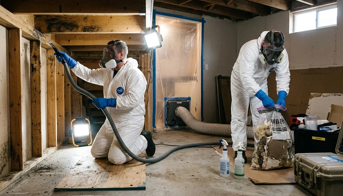 Mold removal technicians serving Eugene, OR homes after water damage