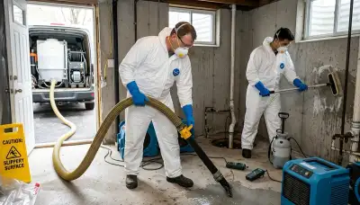 Sewage cleanup team servicing Eugene, OR homes after backups and water damage