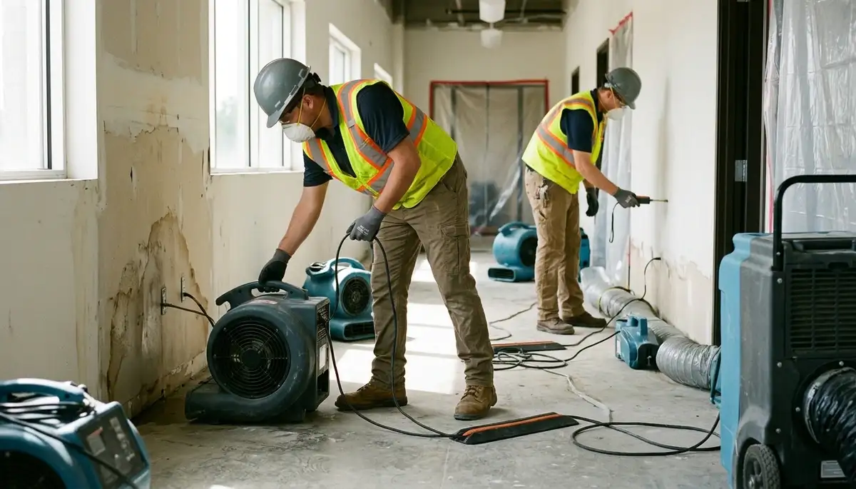 Structural drying equipment for water damage cleanup in Eugene, OR