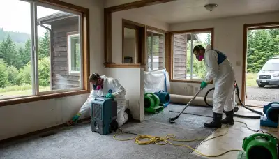 Water damage restoration team serving Eugene, OR, for emergency water extraction and cleanup