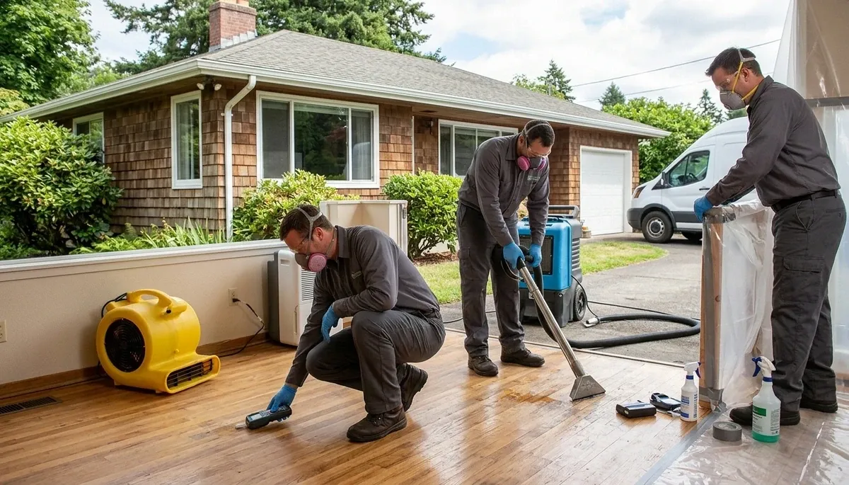 Water damage restoration team serving Eugene, OR for fast emergency cleanup and repair