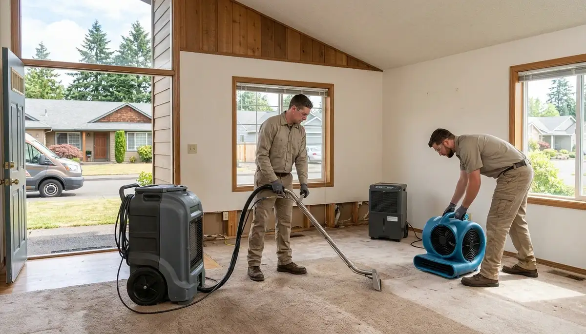 Water damage restoration team serving Eugene, OR for fast water cleanup and repair