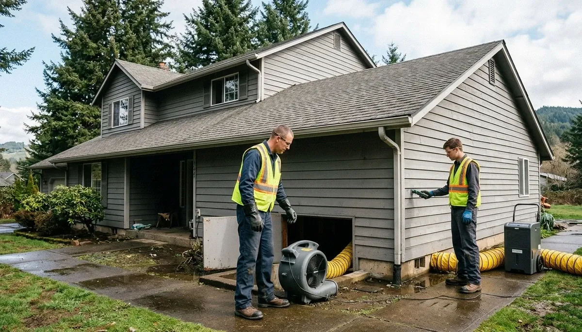 Water damage restoration team serving Eugene, OR for fast cleanup and repairs