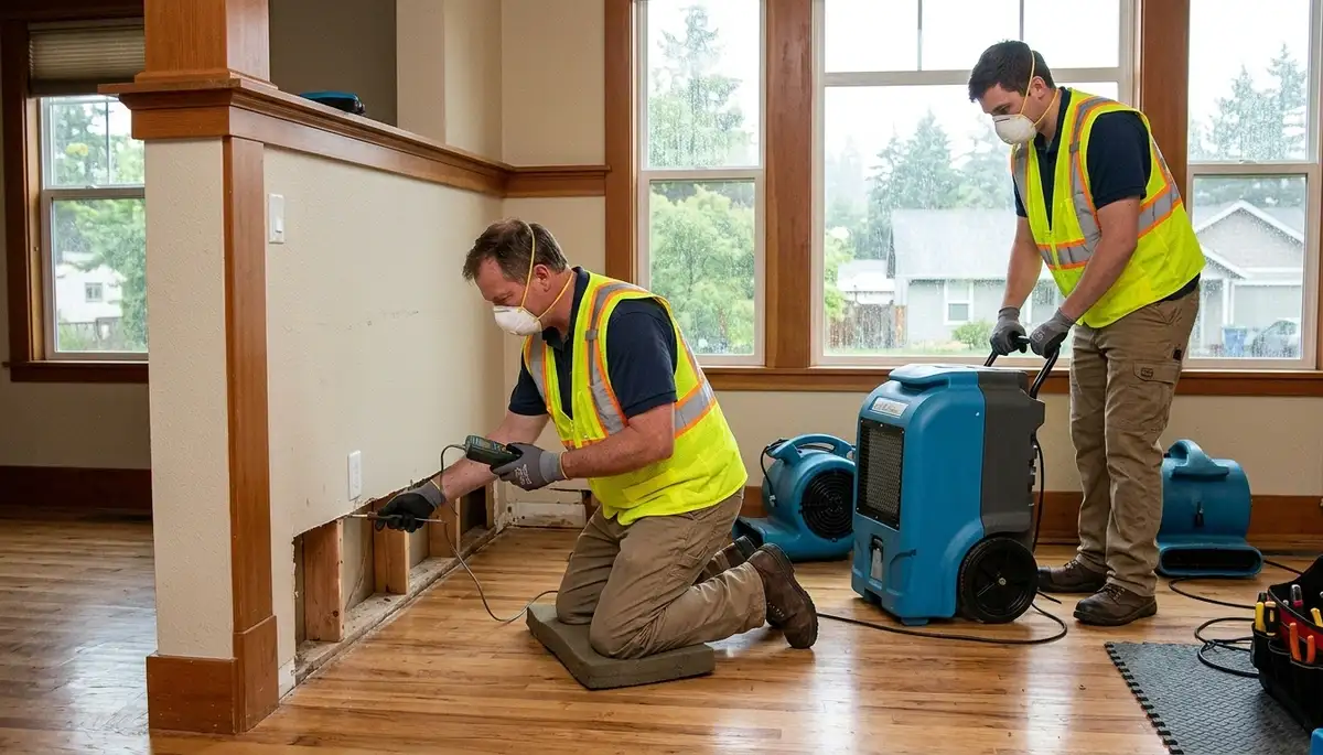 Water damage restoration team serving Eugene, OR, with professional cleanup and repair services