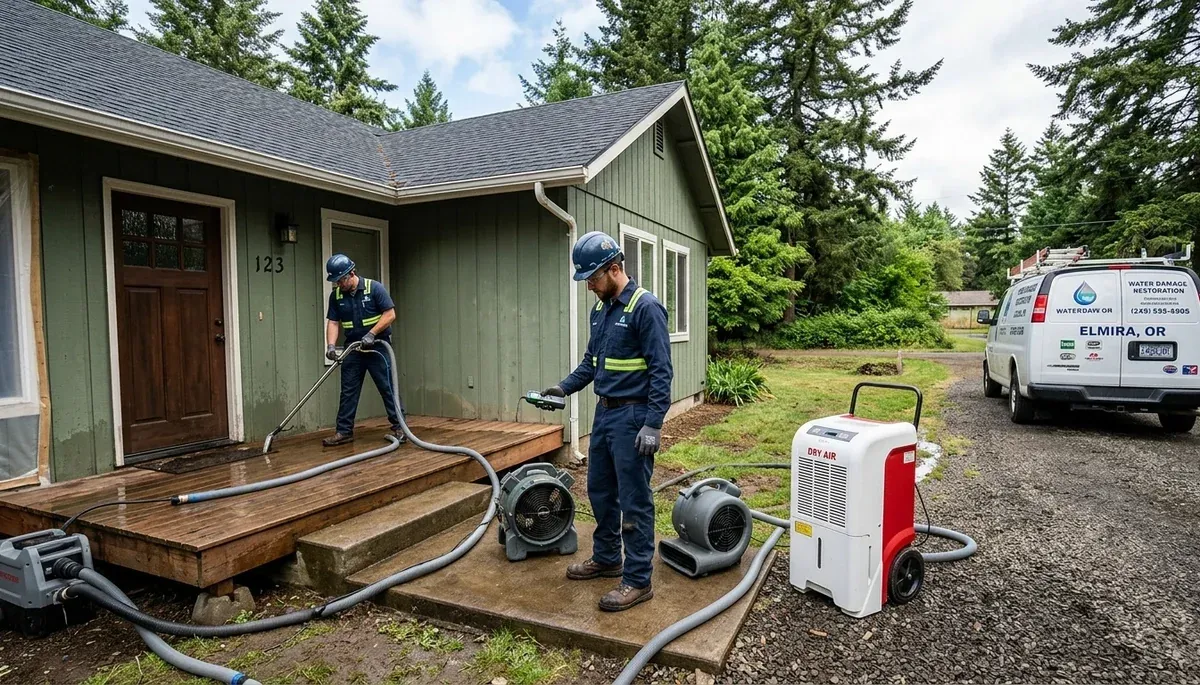 Water damage restoration team serving Eugene, OR for emergency cleanup and repairs