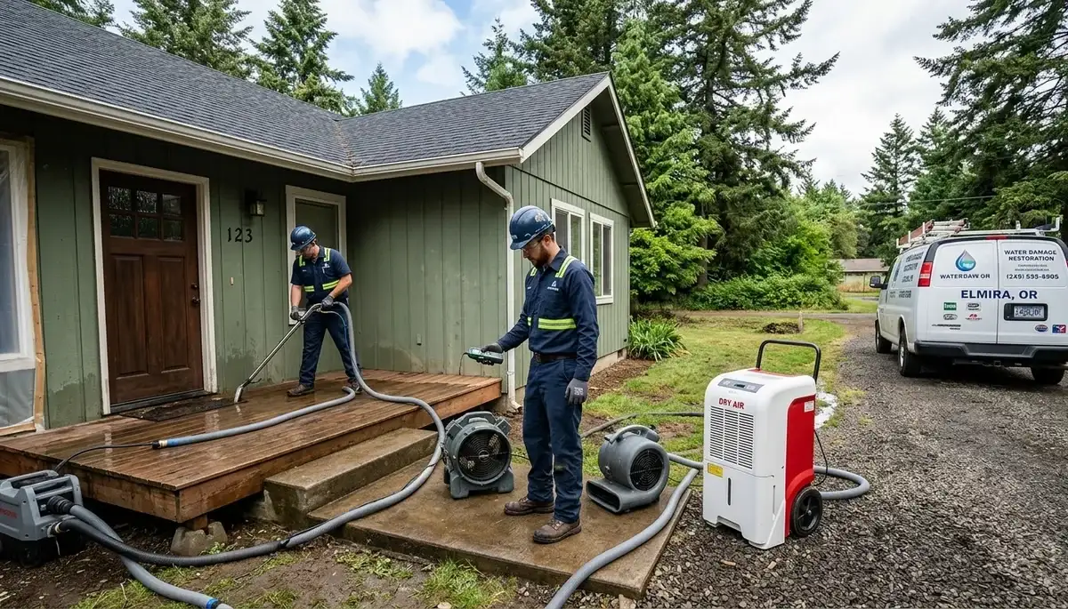 Water damage restoration team serving Eugene, OR for emergency cleanup and repairs