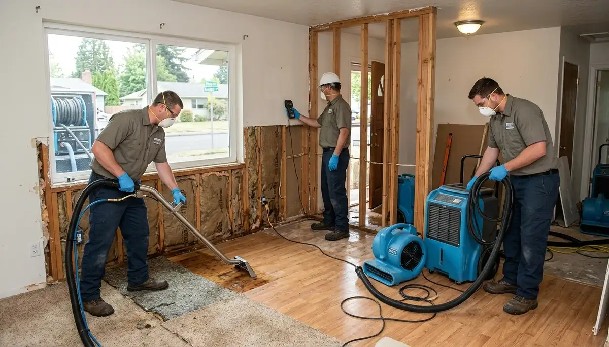 Water damage restoration team serving Eugene, OR for emergency cleanup and repair