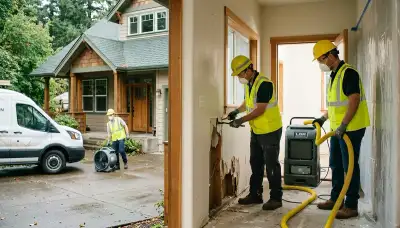 Water damage restoration team serving Eugene, OR for emergency cleanup and repair