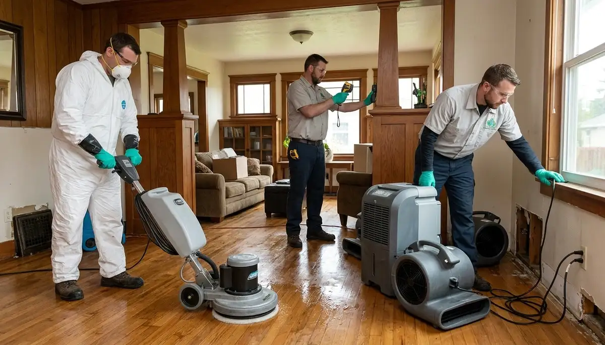 Water damage restoration team serving Eugene, OR for emergency water cleanup and drying