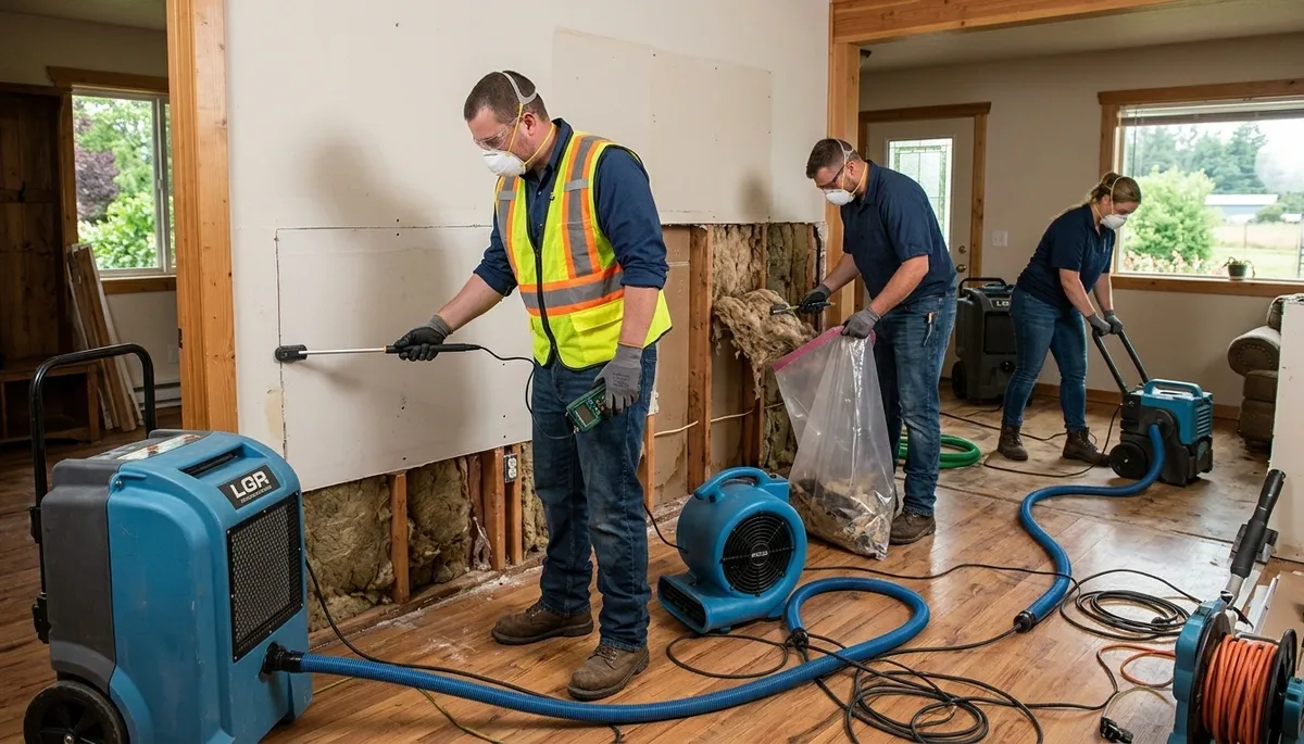 Water damage restoration team serving Eugene, OR for fast flood cleanup and repair