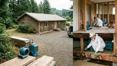 Water damage restoration team in Eugene, OR providing fast water extraction and cleanup