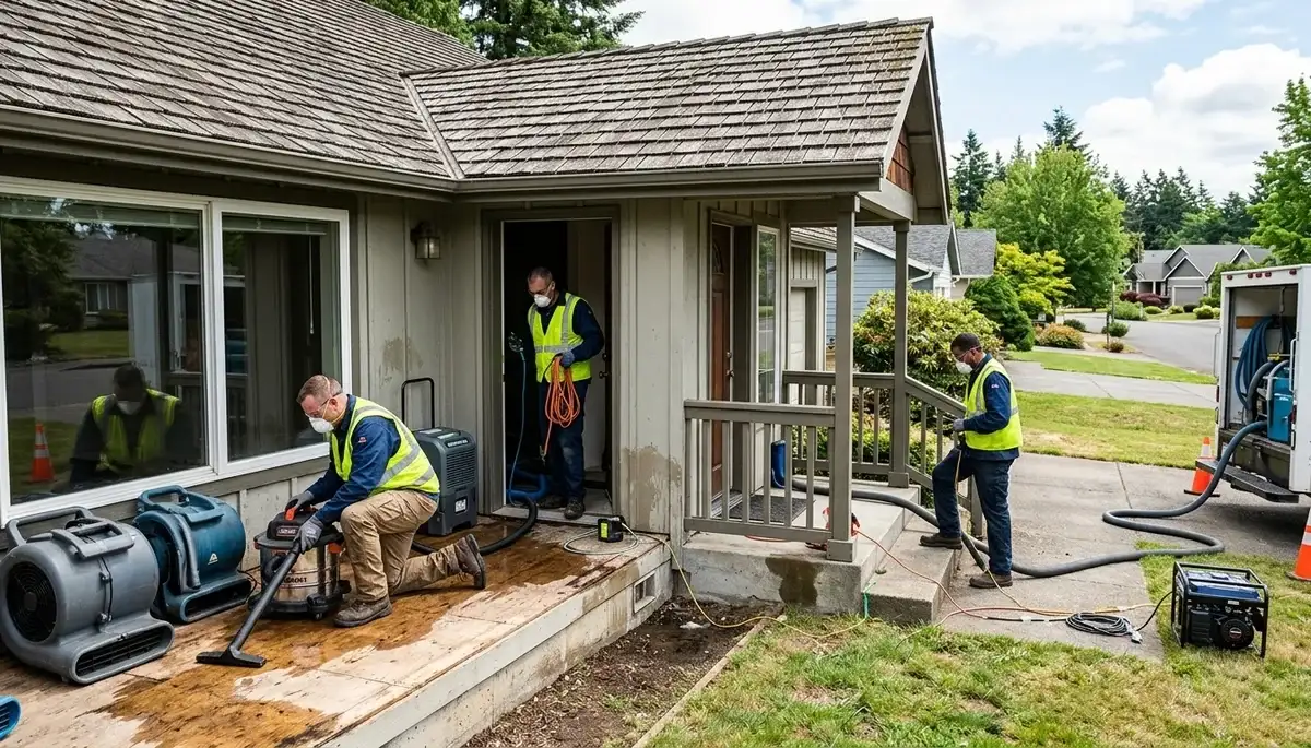 Water damage restoration services in Eugene, Oregon by local water-damage professionals