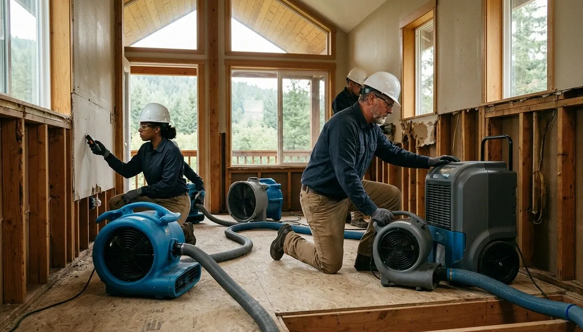 Water damage restoration team serving Eugene, OR for fast water extraction and cleanup