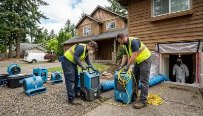 Water damage restoration team serving Eugene, OR for fast emergency cleanup and drying
