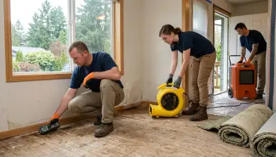 Water damage restoration team serving Eugene, OR for emergency cleanup and drying services